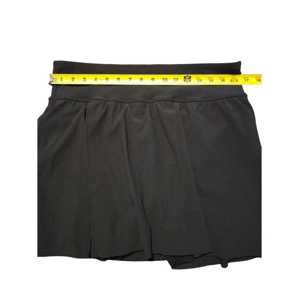 Spanx‎ Contour Rib Front Slit Skort 1X Black Skort EUC Black Athletic